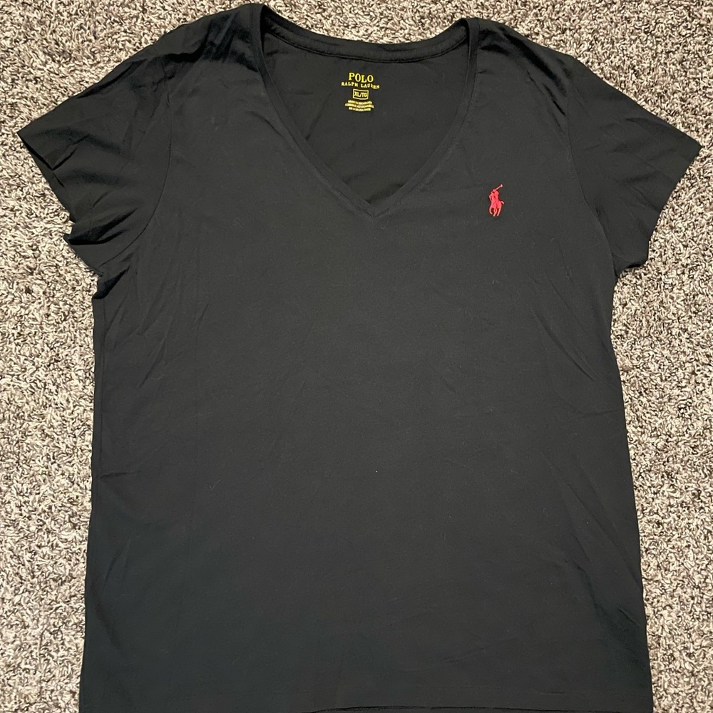 Womens’ Polo Ralph Lauren tshirt black EUC
